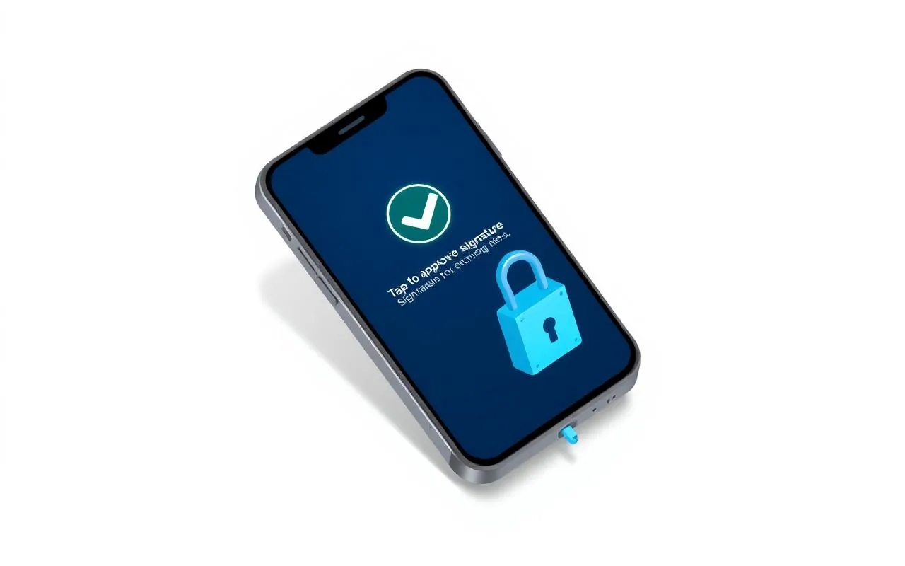 Approve requests instantly — DeskCentral mobile illustration