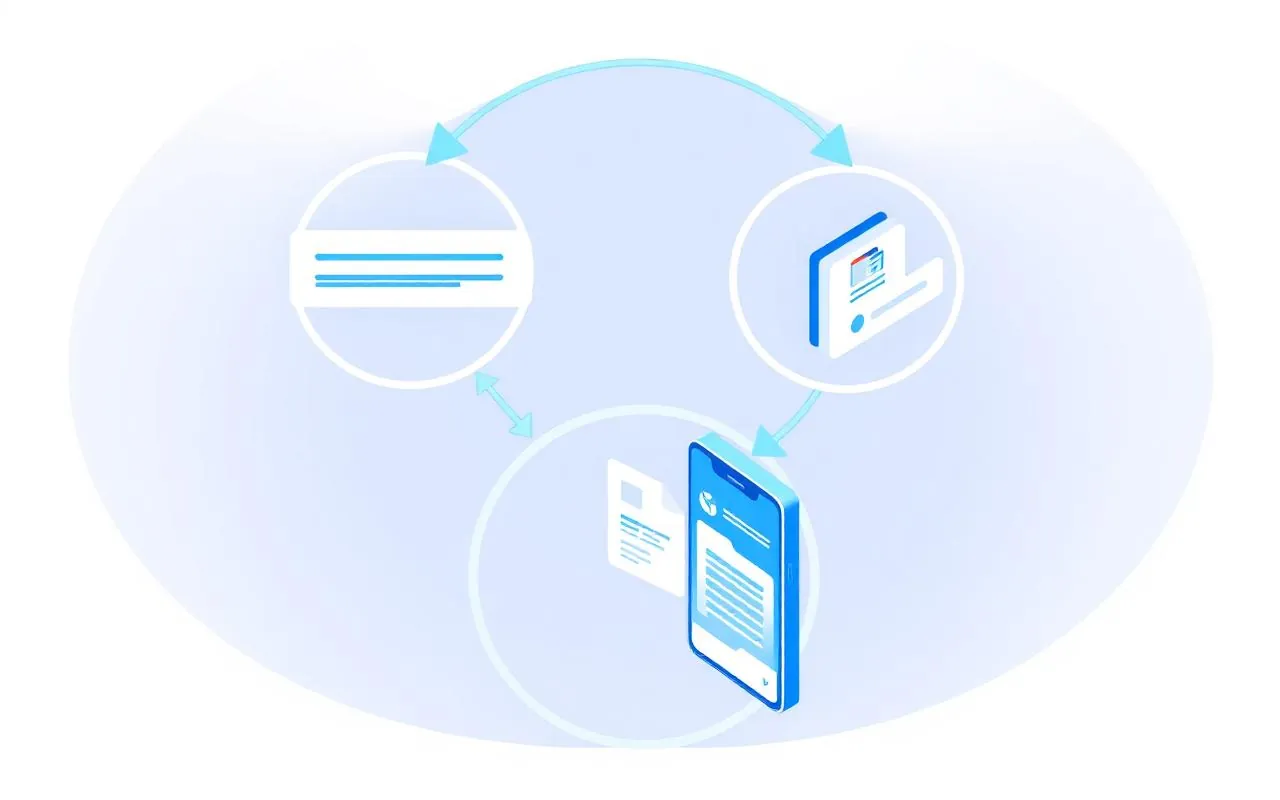 Document arrival alerts — DeskCentral mobile illustration